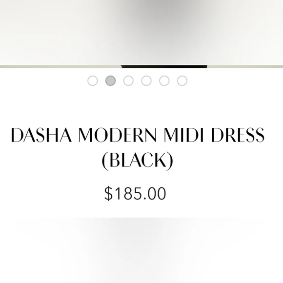 NWT Alieva Dasha Modern midi dress in black size xl - Picture 8 of 16